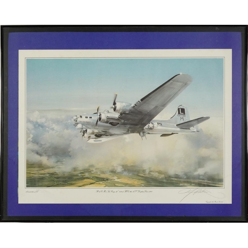 731 - Geoff Nutkins 1982 - B-17G Bomber, military interest pencil signed print in colour, limited edition ... 