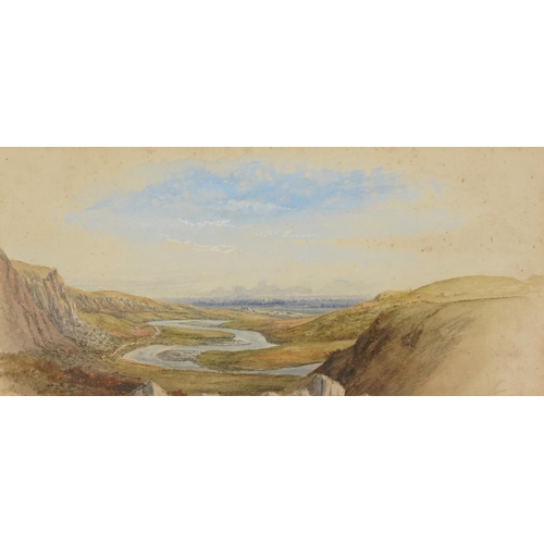 1783 - Sir John Gilbert - Distant view of Tarsus Cydnus in foreground, 19th century pencil, watercolour and... 