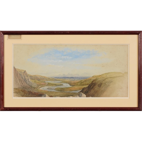 1783 - Sir John Gilbert - Distant view of Tarsus Cydnus in foreground, 19th century pencil, watercolour and... 