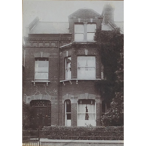 915 - Two Victorian black and white social history photographs including one of a family, mounted, framed ... 