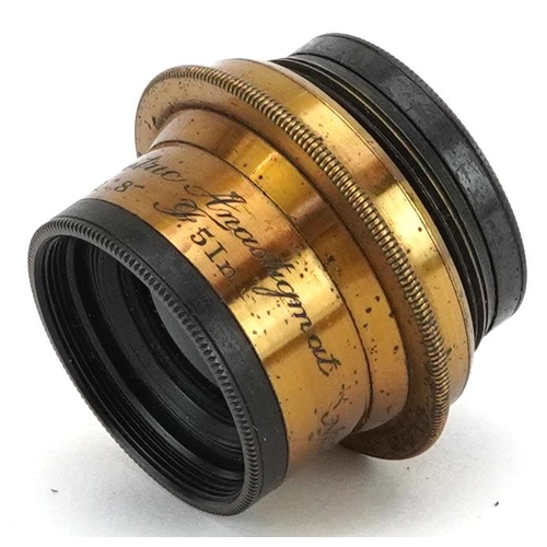 1446 - Cased Ross of London Symmetric Anastigmat lens numbered 58558, 3.5cm in length