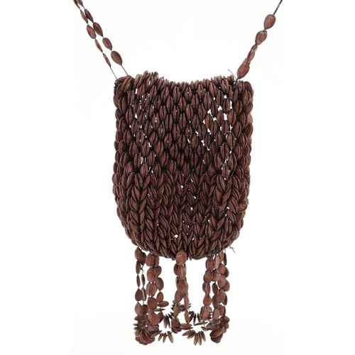 1524 - Vintage beaded bag, 10cm x 9cm