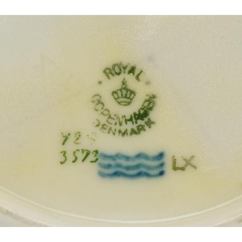 1397 - Royal Copenhagen, Danish porcelain Flora Danica shallow dish, numbered 3573 to the reverse, 19.5cm i... 