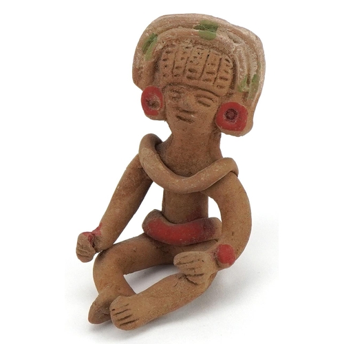 Peruvian terracotta figure of a nude male, 6.5cm high