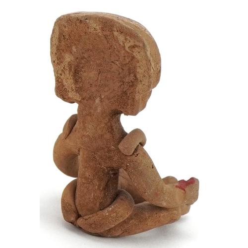 1470 - Peruvian terracotta figure of a nude male, 6.5cm high