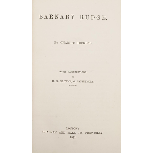 888 - Six 19th century leather bound hardback books by Charles Dickens comprising Domby & Son, Our Mutual ... 