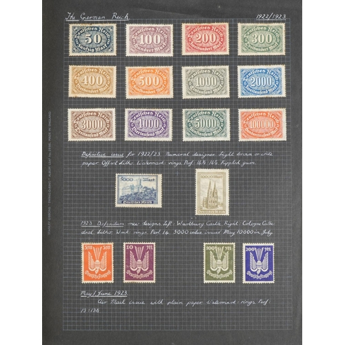 953 - World stamps arranged in seven albums including France, Germany and Hungary