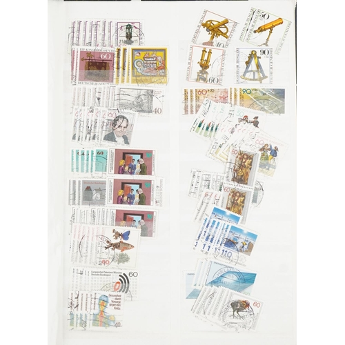 953 - World stamps arranged in seven albums including France, Germany and Hungary