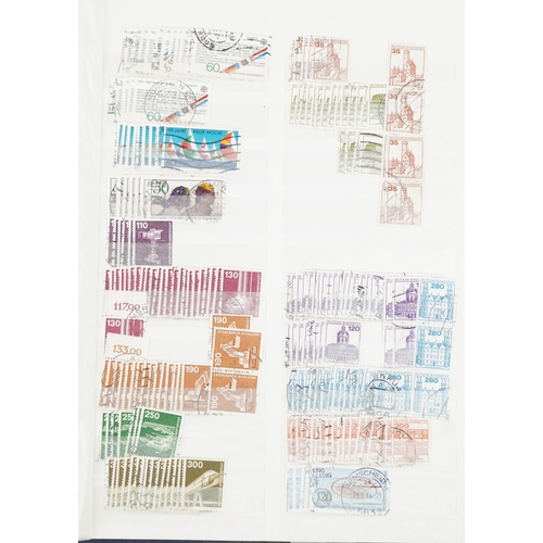 953 - World stamps arranged in seven albums including France, Germany and Hungary