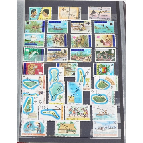 967 - Collection of Tuvalu unmounted stamps arranged in an album