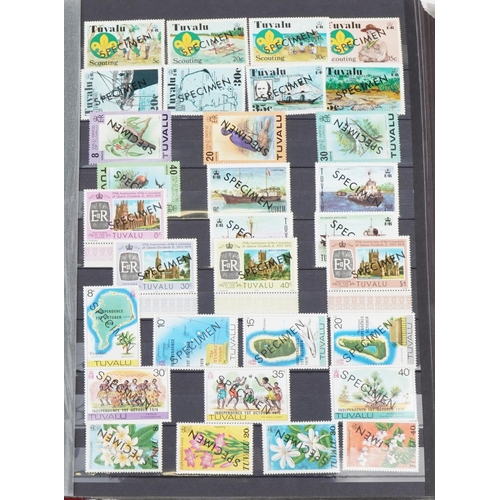 967 - Collection of Tuvalu unmounted stamps arranged in an album