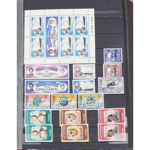 967 - Collection of Tuvalu unmounted stamps arranged in an album