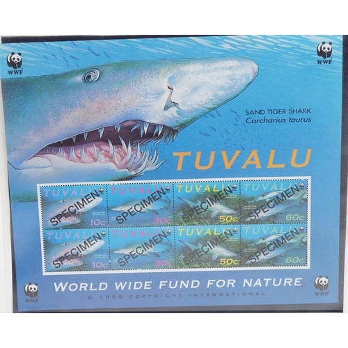 967 - Collection of Tuvalu unmounted stamps arranged in an album