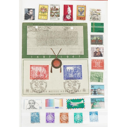 968 - Collection of German stamps arranged in three albums