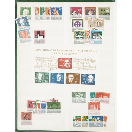 968 - Collection of German stamps arranged in three albums