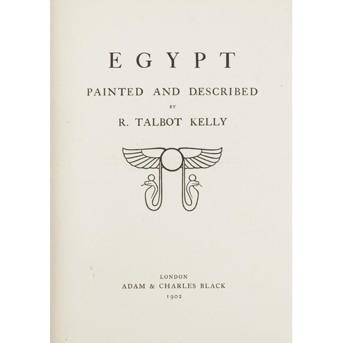 894 - Egypt, hardback book Painted and Described by R Talbot Kelly, De Luxe Edition signed by the author n... 