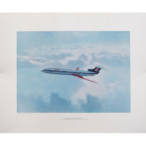 1804 - Edmund Miller Havilland Comet 4C, four pencil signed aviation prints in colour, each unframed, each ... 