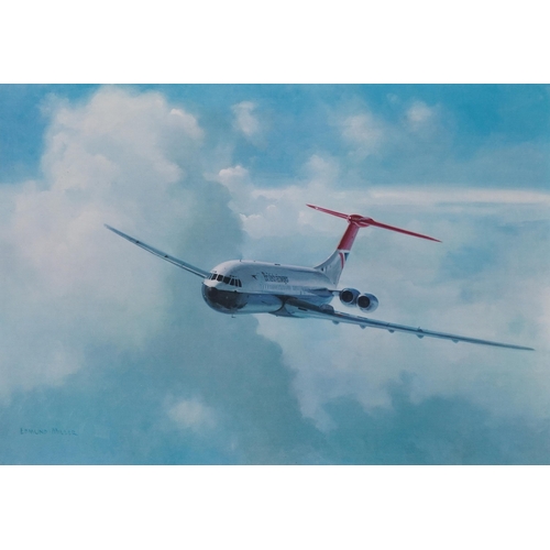 1804 - Edmund Miller Havilland Comet 4C, four pencil signed aviation prints in colour, each unframed, each ... 