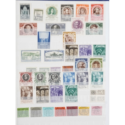 957 - 19th century and later British and commonwealth stamps arranged in a stock book including overprints