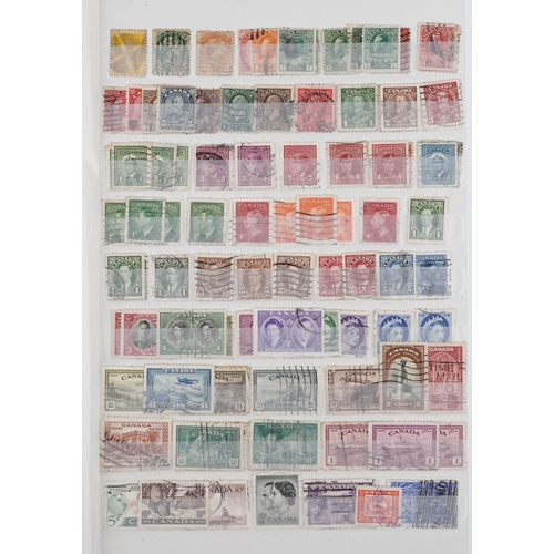 957 - 19th century and later British and commonwealth stamps arranged in a stock book including overprints