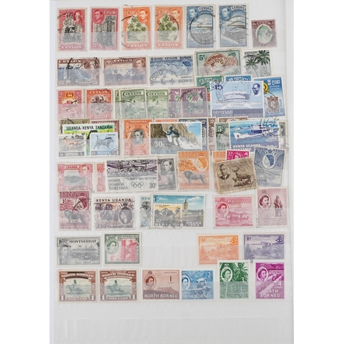 957 - 19th century and later British and commonwealth stamps arranged in a stock book including overprints