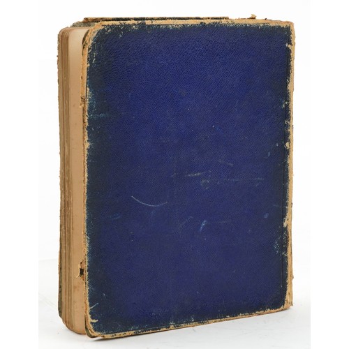 908 - Victorian leather bound album with various annotations, watercolours and drawings including an examp... 