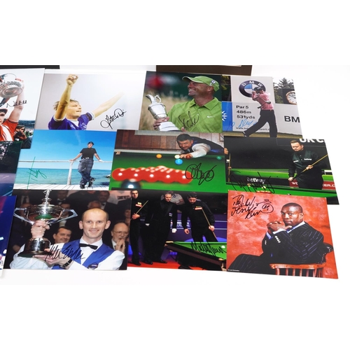 943 - Collection of sporting autographs on photographs including Chris Eubank, Frank Bruno, Peter Hebden, ... 