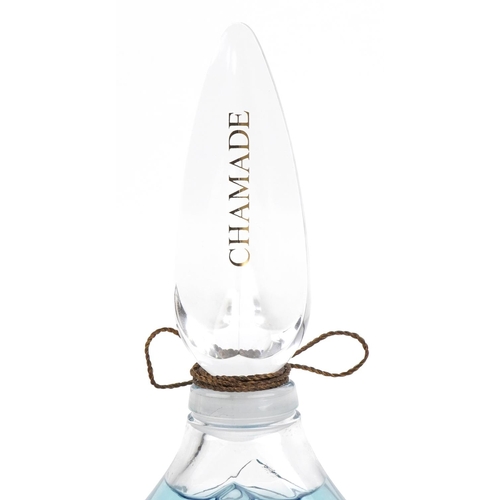 345 - Large Guerlain Chamade shop dummy display scent bottle, 49cm high