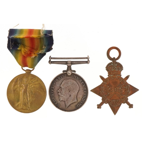 567 - British military World War I trio awarded to 2140PTE.J.E.ROWE.R.A.M.C.