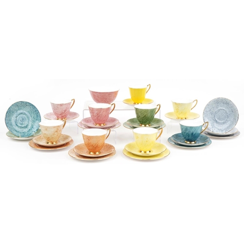 1307 - Royal Albert Gossamer and other teaware including trios, the largest each 15cm in diameter