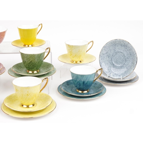 1307 - Royal Albert Gossamer and other teaware including trios, the largest each 15cm in diameter