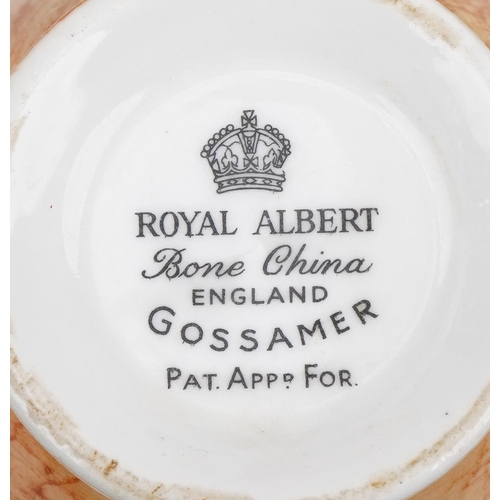 1307 - Royal Albert Gossamer and other teaware including trios, the largest each 15cm in diameter