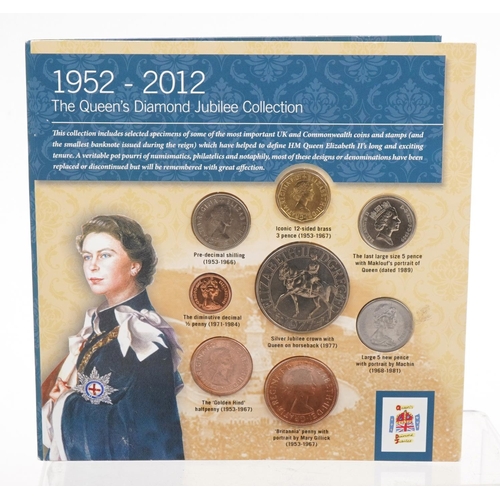 825 - Proof and other British commemorative coinage including Diamond Jubilee photographic four coin set, ... 