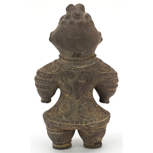 1401 - Japanese terracotta dogu figure of a pregnant woman, 29.5cm high