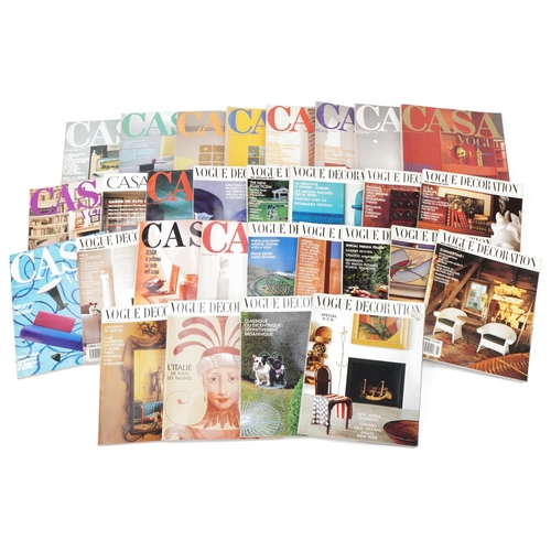 952 - Collection of vintage interior design magazines comprising Vogue Decoration and Casa Vogue