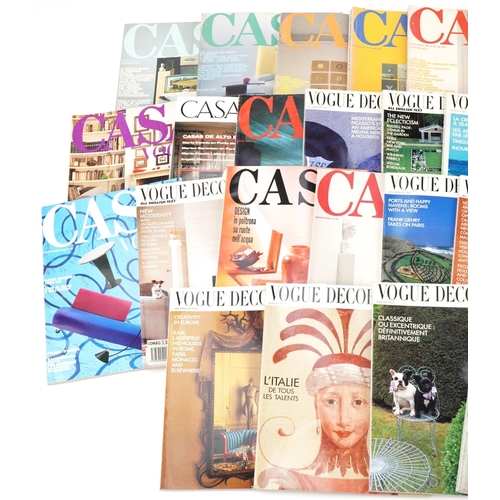 952 - Collection of vintage interior design magazines comprising Vogue Decoration and Casa Vogue