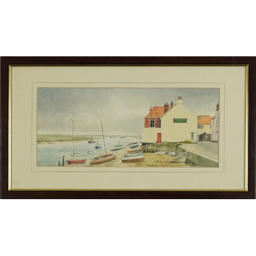 334 - Des Herradine - Wells Next to the Sea, Norfolk and On the Norfolk Coast, two watercolours, each with... 