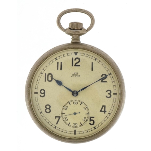 616 - Stowe, German military World War II Kriegsmarine U-boat pocket watch with subsidiary dial, impressed... 