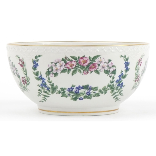 263 - Royal Copenhagen, Danish Flowers of Copenhagen bowl, factory marks and incised 5562 to the base, 24.... 