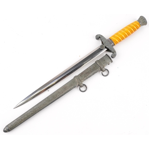 726 - German military World War II army officer's dagger by WKC with scabbard, 40cm in length