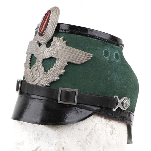 688 - German military World War II Police Schako with chin strap