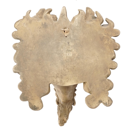 1683 - Decorative wall plaque in the form of a mythical dragon's head, 45cm high