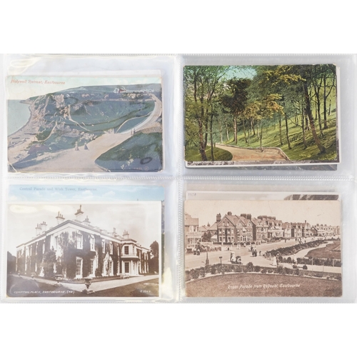 930 - Edwardian and later Eastbourne postcards including Royal Parade and bandstand, Beachy Head, Royal Pa... 