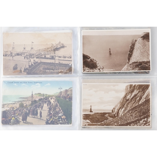 930 - Edwardian and later Eastbourne postcards including Royal Parade and bandstand, Beachy Head, Royal Pa... 