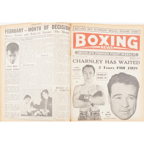 1292 - Collection of boxing ephemera including photographs and Boxing News