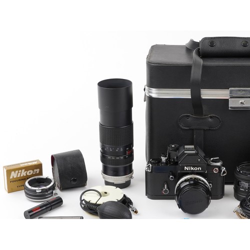 1363 - Vintage Nikon F2-S Photomic SLR camera outfit including Nikon Nikkor-SC, Hoya HMC zoom and macro and... 