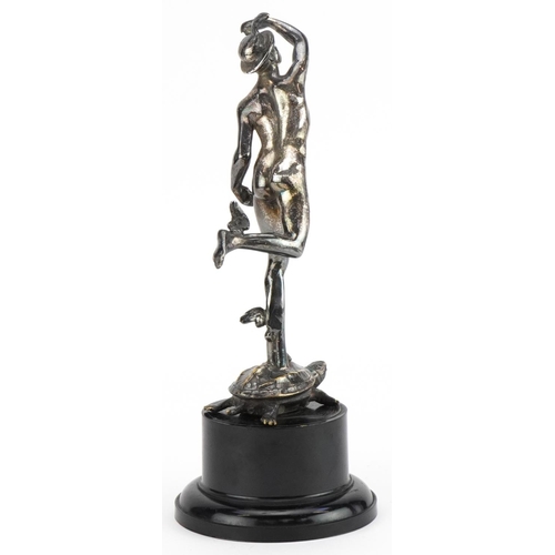 71 - Early 20th century automobilia interest silver plated car mascot in the form of Hermes standing on a... 