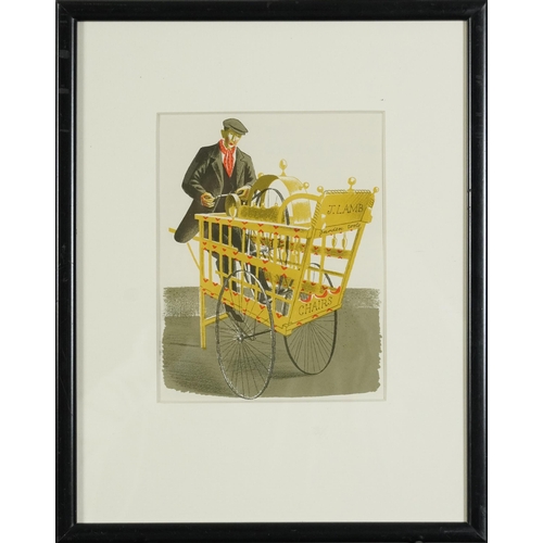 1606 - Eric Ravilious - Knife Grinder from High Street, lithograph, inscribed published by Curwen Press 193... 