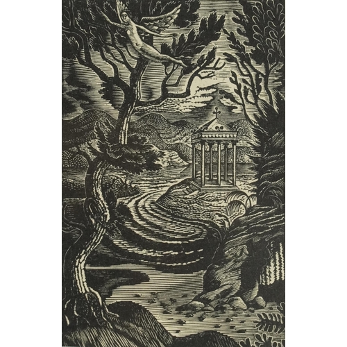 1608 - Eric Ravilious - Elm Angel, wood engraving, inscribed Signature I Curwen Press 1935 verso, mounted, ... 