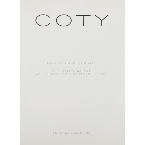895 - Coty Parfumeur and Visionary, hardback book by Elisabeth Barille, with related poster